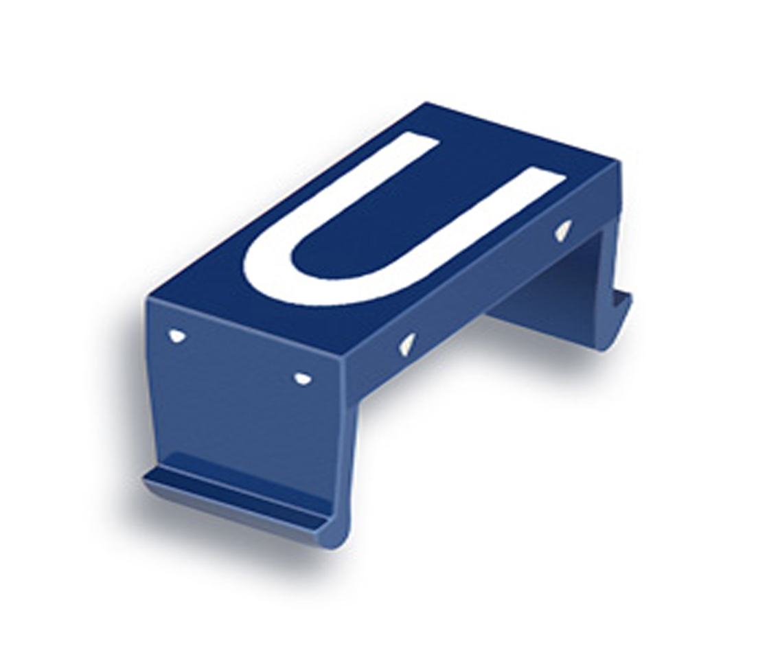 FP Buchstabenfeld U 10mm blau