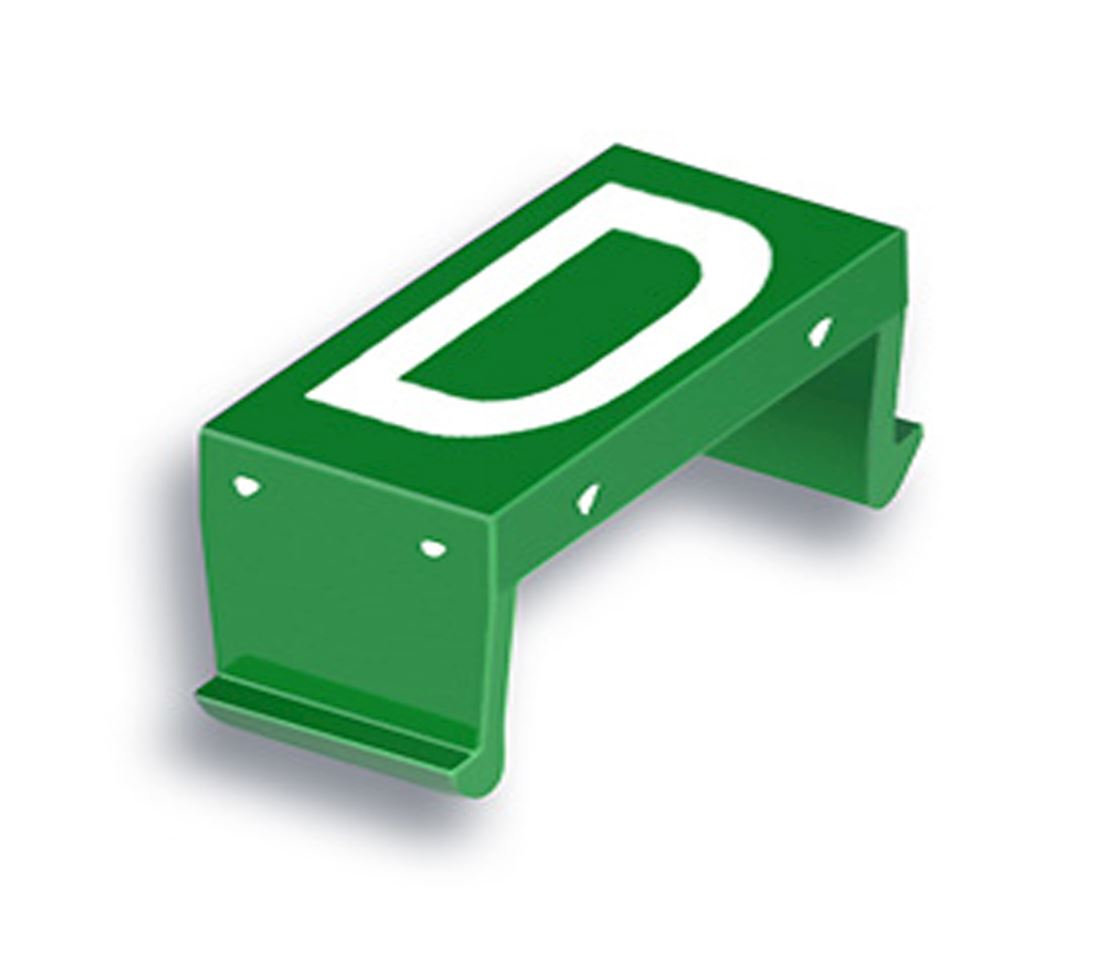 FP letter field D 10mm green