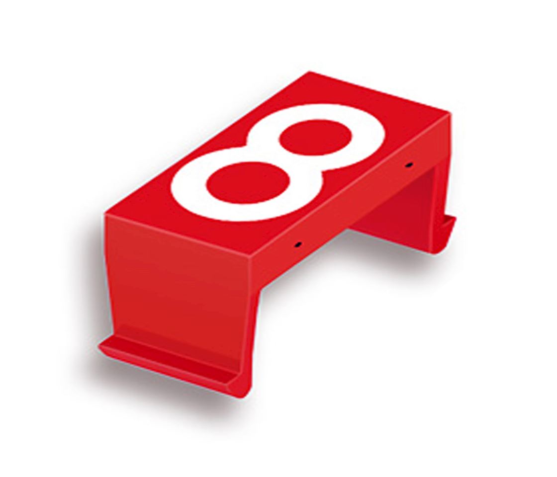 FP bloc num. 8 10mm rouge