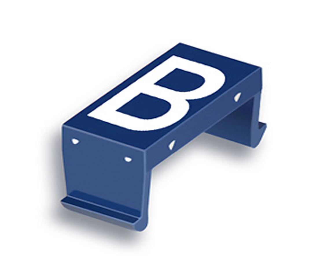 FP letter field B 25mm blue