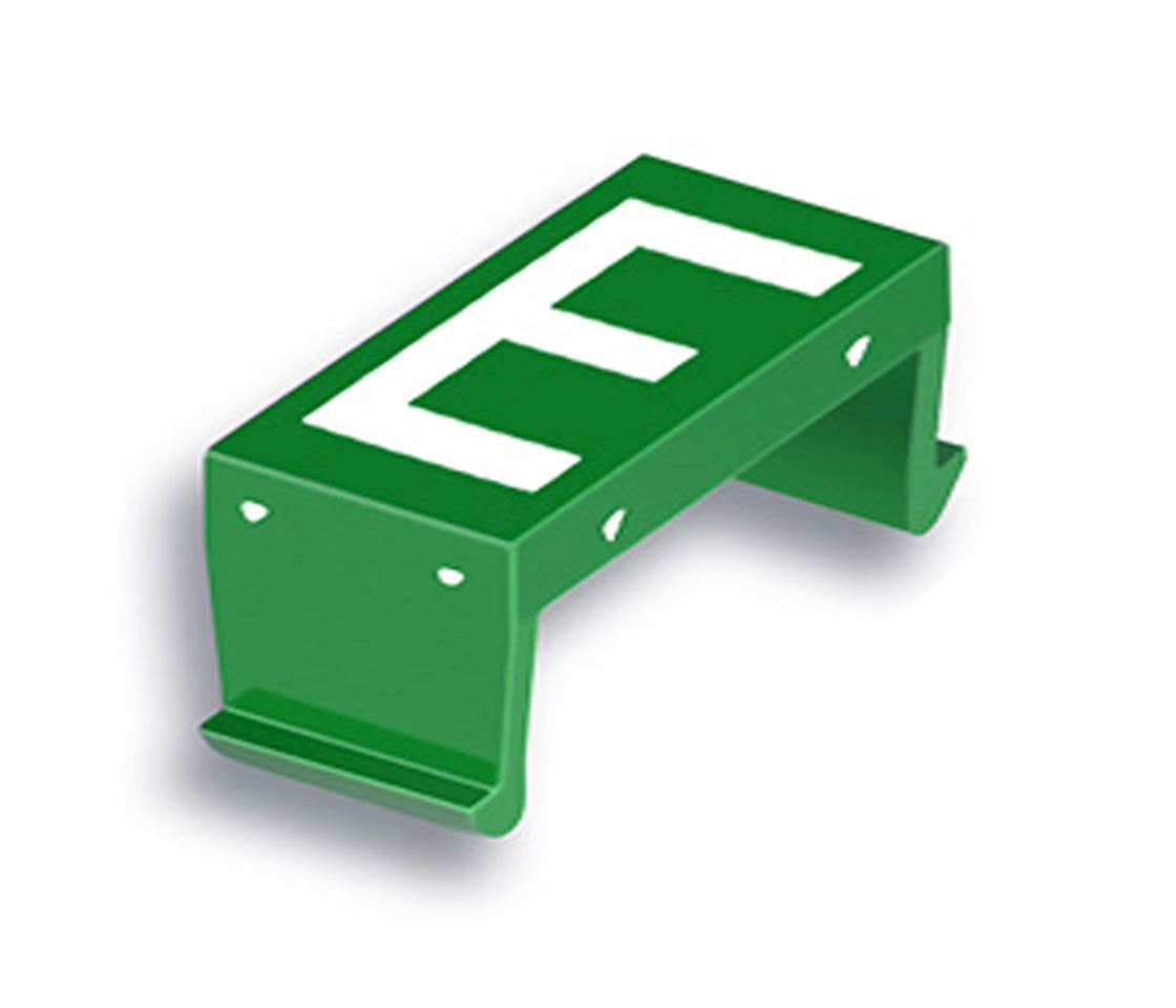 FP letter field E 25mm green