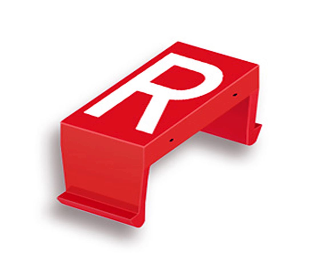 FP bloc lettr. R 25mm rouge