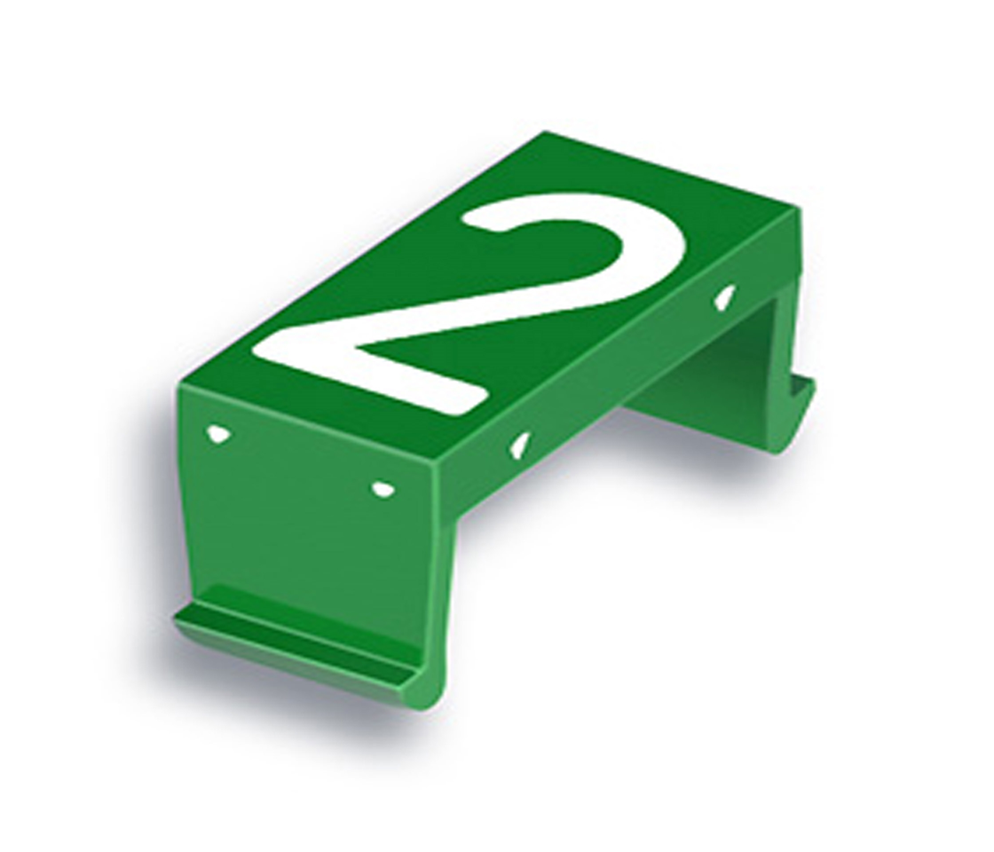 FP number fld 2 40mm green