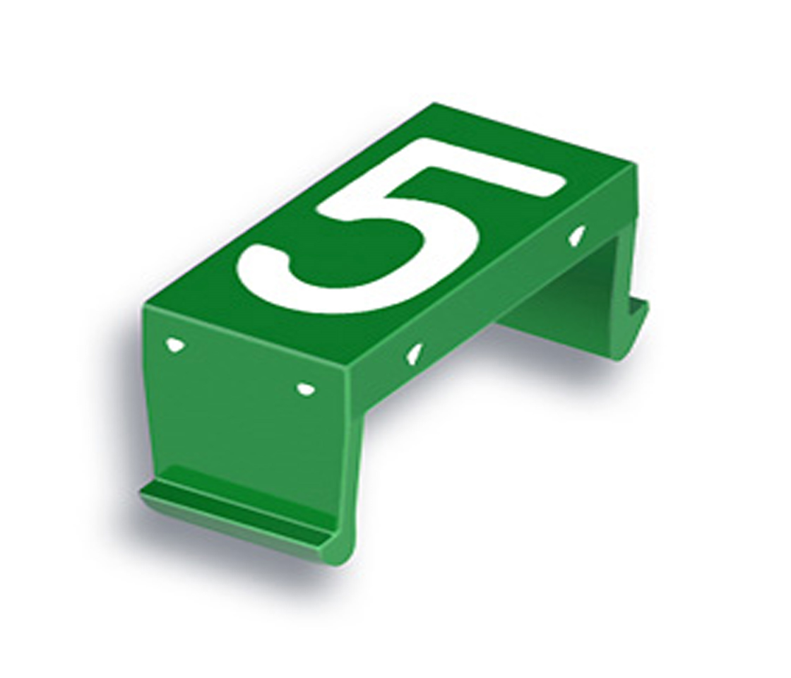 FP number fld 5 40mm green