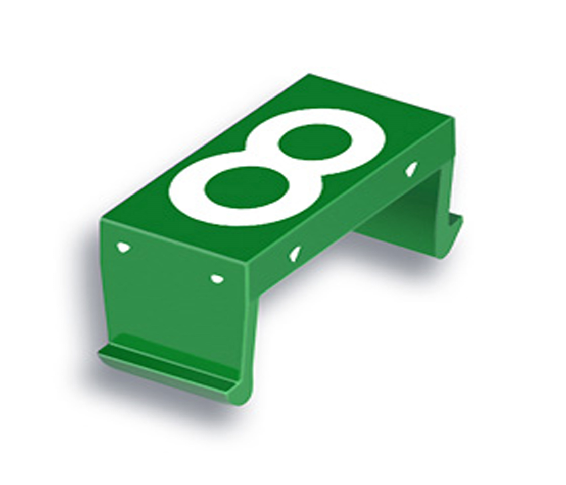FP number fld 8 40mm green