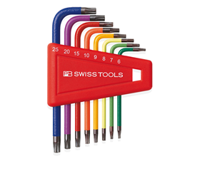 Jeu de clés mâles coudées PB 410.H6-25RB Torx RainBow T6...T25
