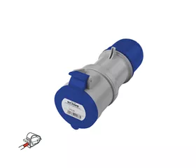 CEE couplers 32 A, IP44|54, straight with spring clamp connection