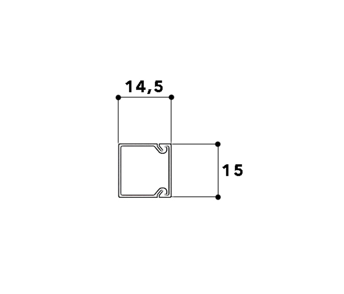 Cable duct 15x15