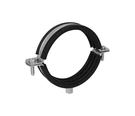 Heavy-duty pipe clamp RI zinc-plated with EPDM lining M8/M10