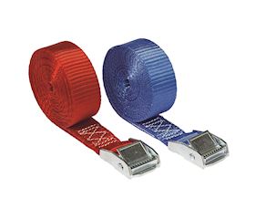 Titel: "Span-Set® Klemmschlossgurte Set - 4 Stück, 3m, Blau/Rot