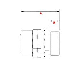 Schlauchverschraubung S-B metrisch - Messing, mit drehbarem Aussengewinde