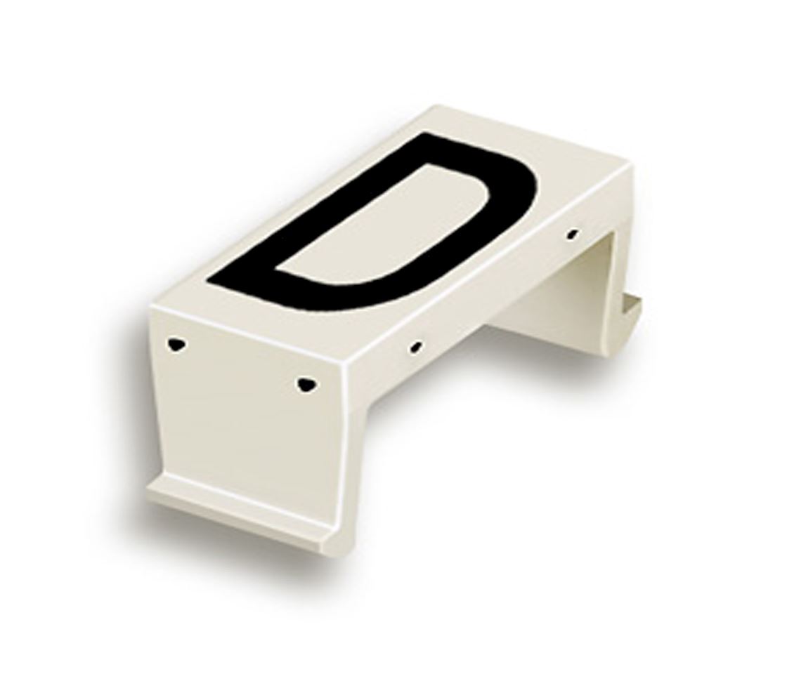 FP letter field D 10mm white