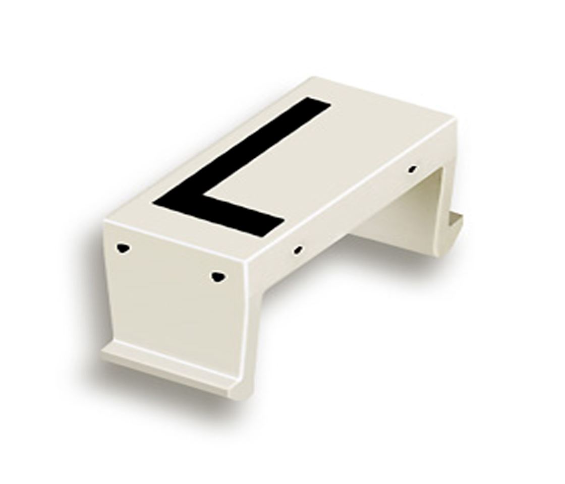 FP bloc lettr. L 10mm blanc