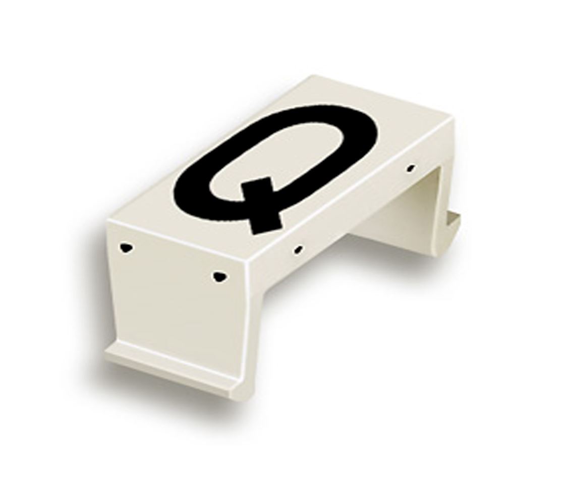 FP bloc lettr. Q 10mm blanc