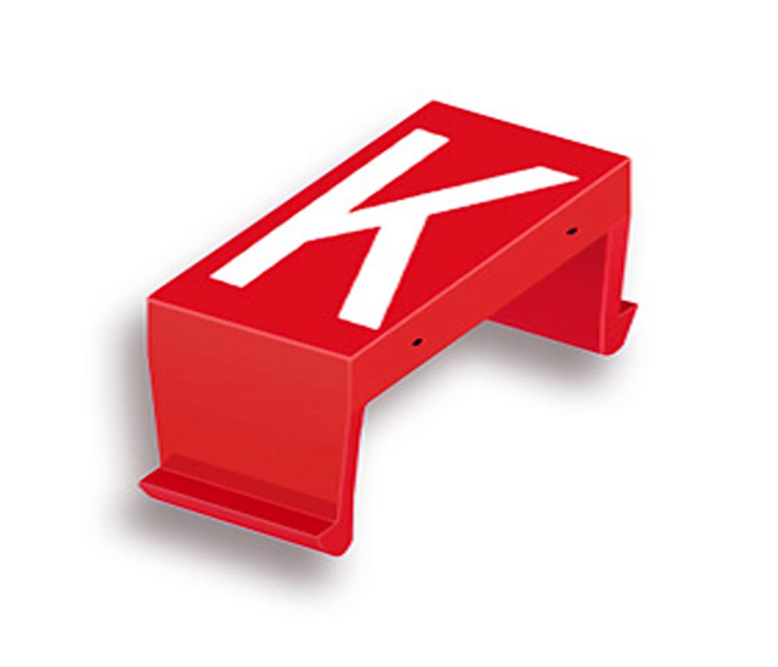 FP letter field K 10mm red