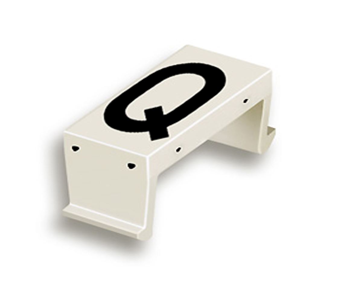 FP letter field Q 25mm white