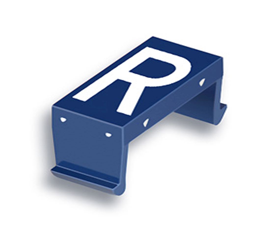 FP letter field R 25mm blue