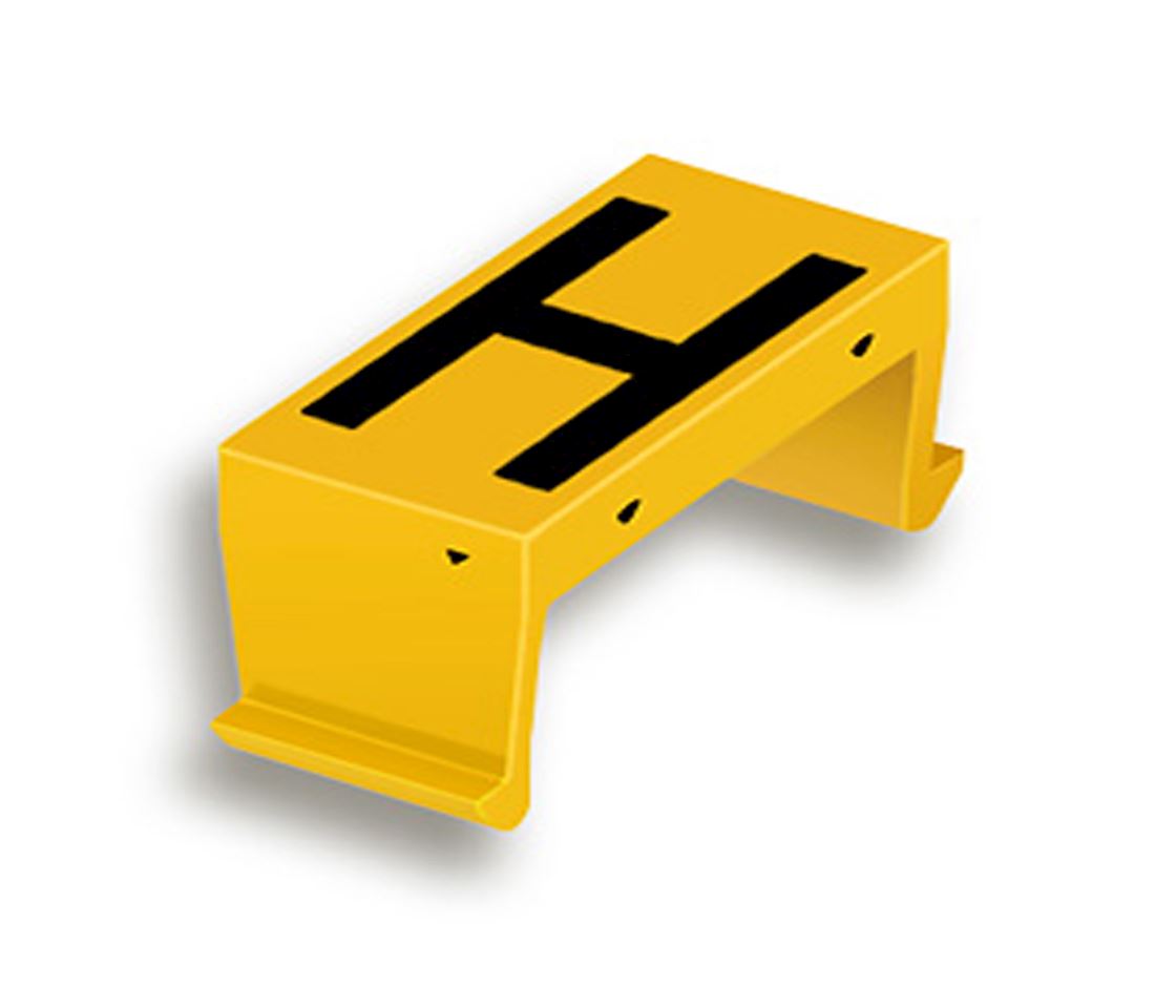 FP bloc lettr. H 40mm jaune