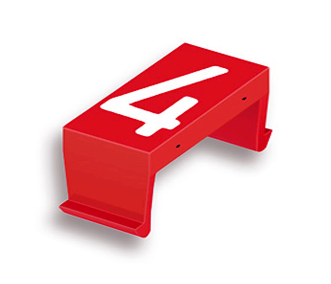 FP number fld 4 40mm red