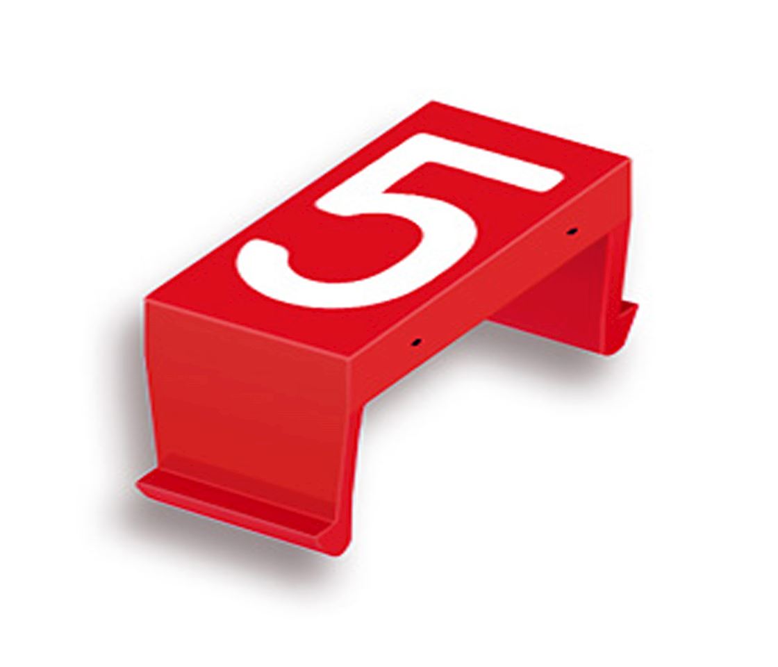 FP number fld 5 40mm red