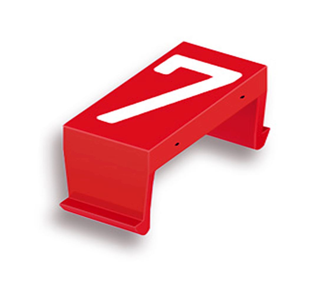 FP number fld 7 40mm red