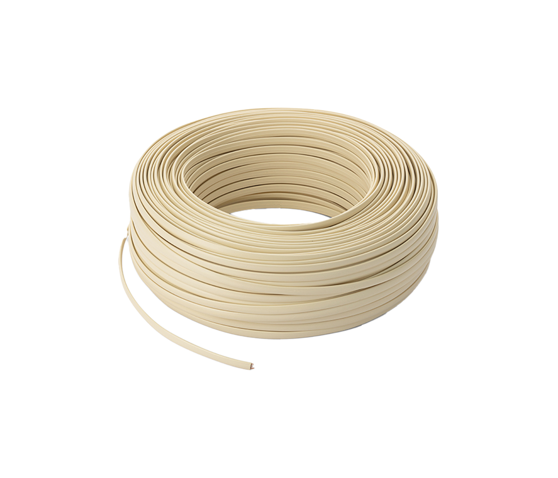 Scame Telefonkabel Flach,4P,sw