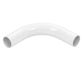 Coude court KB 90° en PVC, blanc