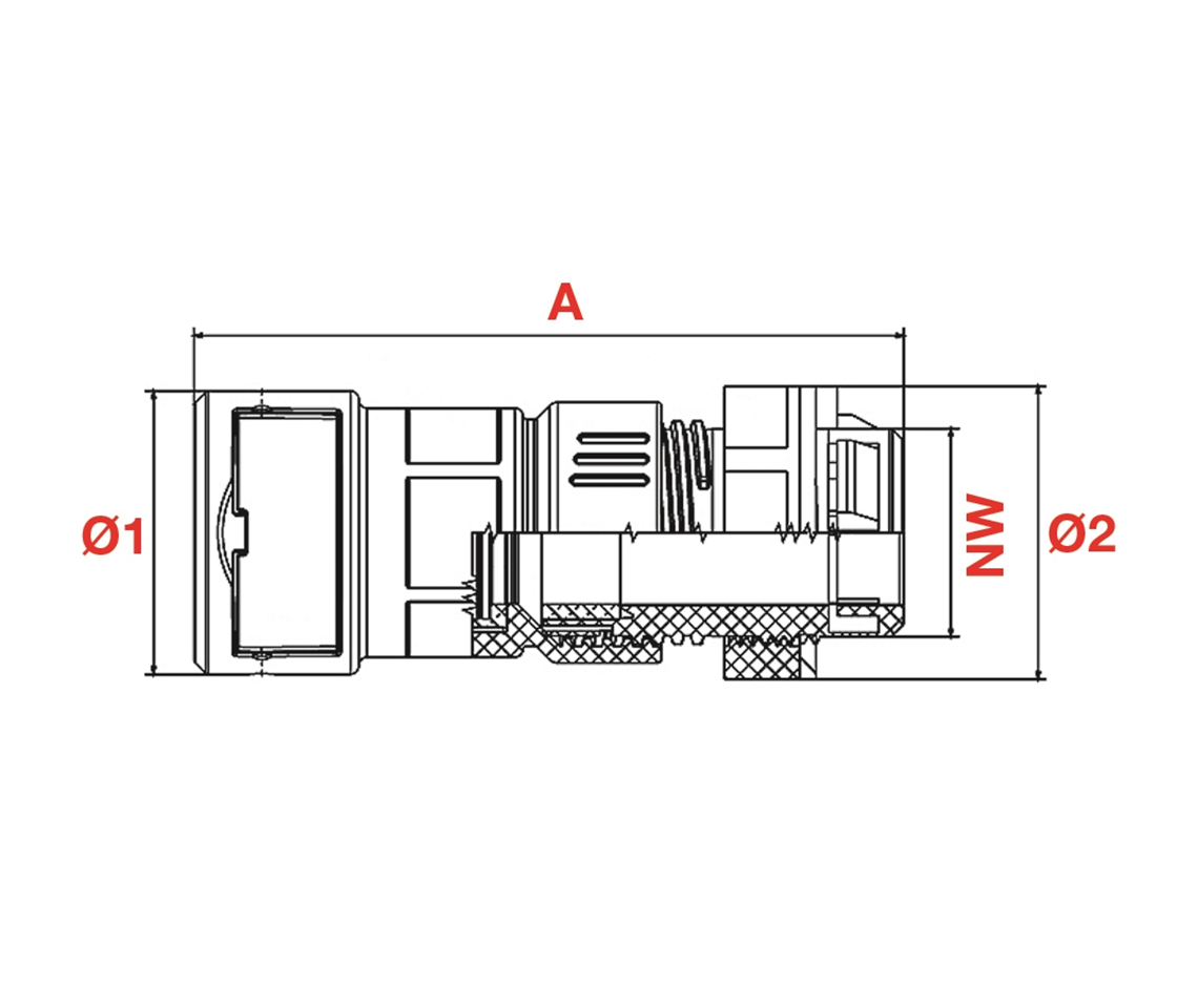 FIPLOCK strain relief black
