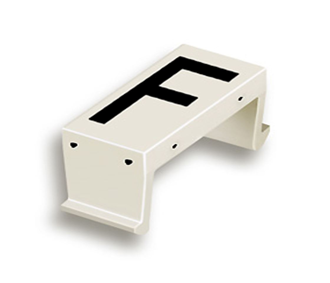 FP letter field F 10mm white