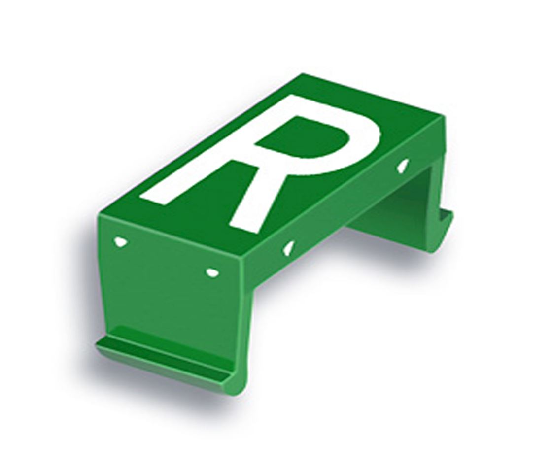 FP letter field R 10mm green