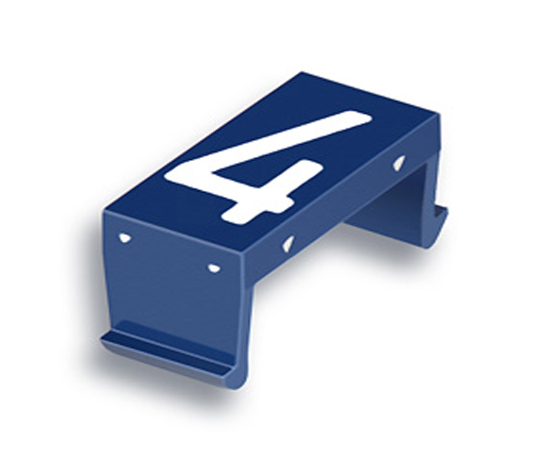 FP number fld 4 25mm blue