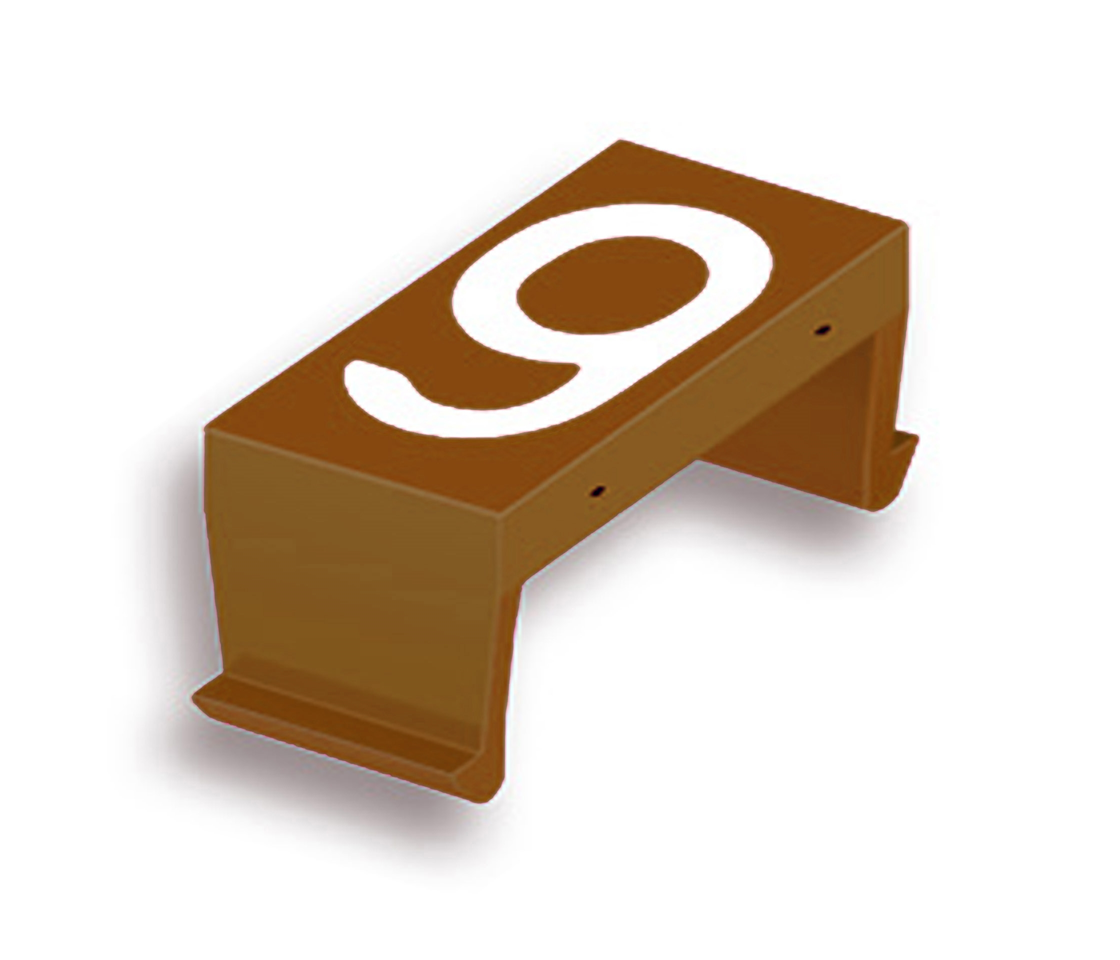 FP number fld 6/9 25mm brown