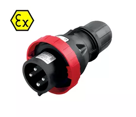 Spina CEE ATEX 32 A, IP66, diritta con morsetti a mantello