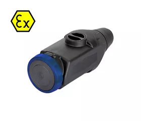 Raccord CEE ATEX 16 A, IP66, droit avec bornes à bride