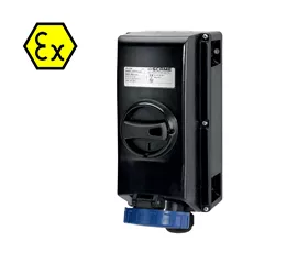 Prise CEE interverrouillée ATEX 32 A, IP66, 3P+N+T, 9 h