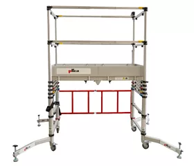 Torre telescopica in alluminio TELETOWER GEN2, altezza di lavoro 4 m