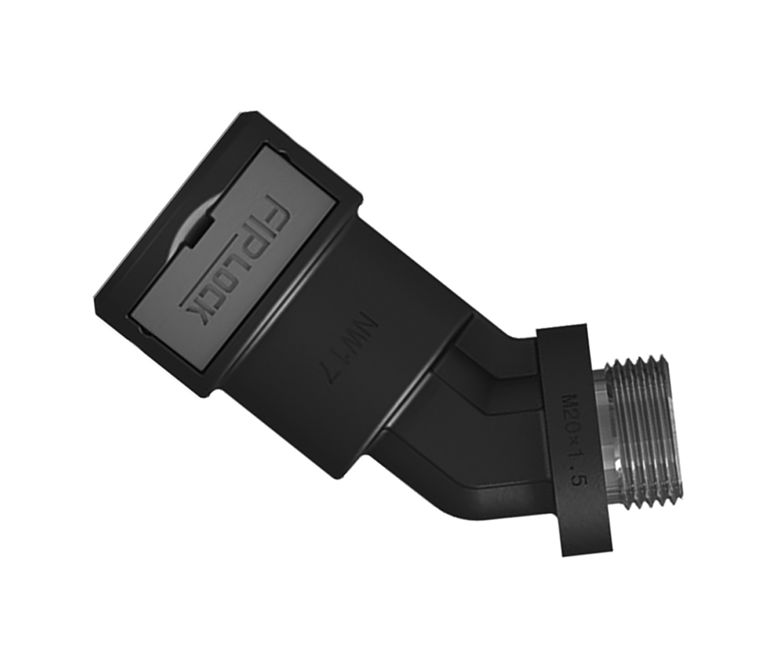 FIPLOCK SV 45° elbow, black