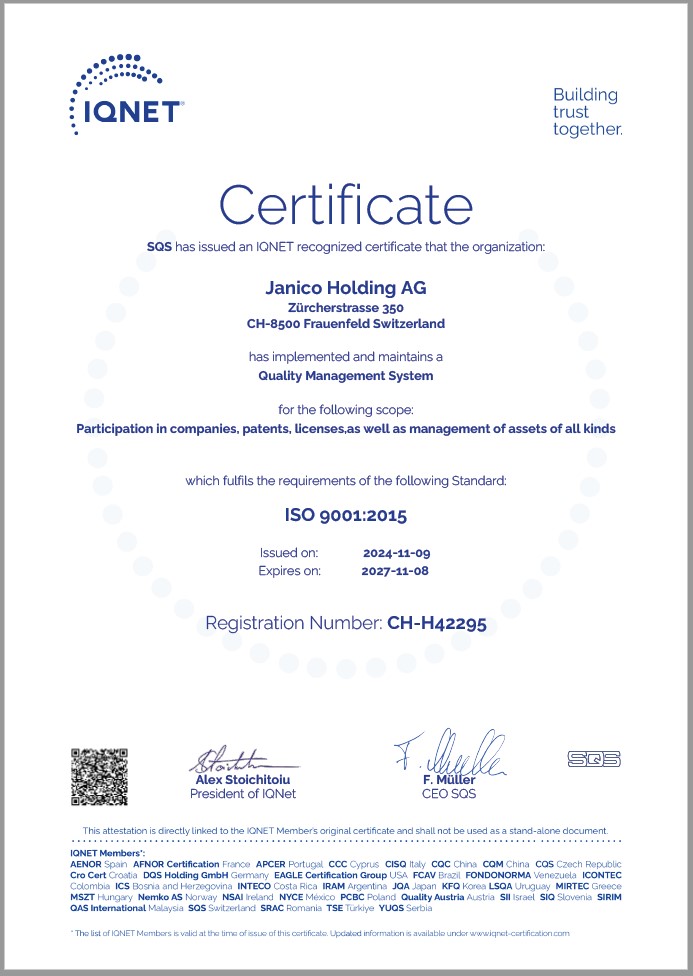 Plica SQS Certificate