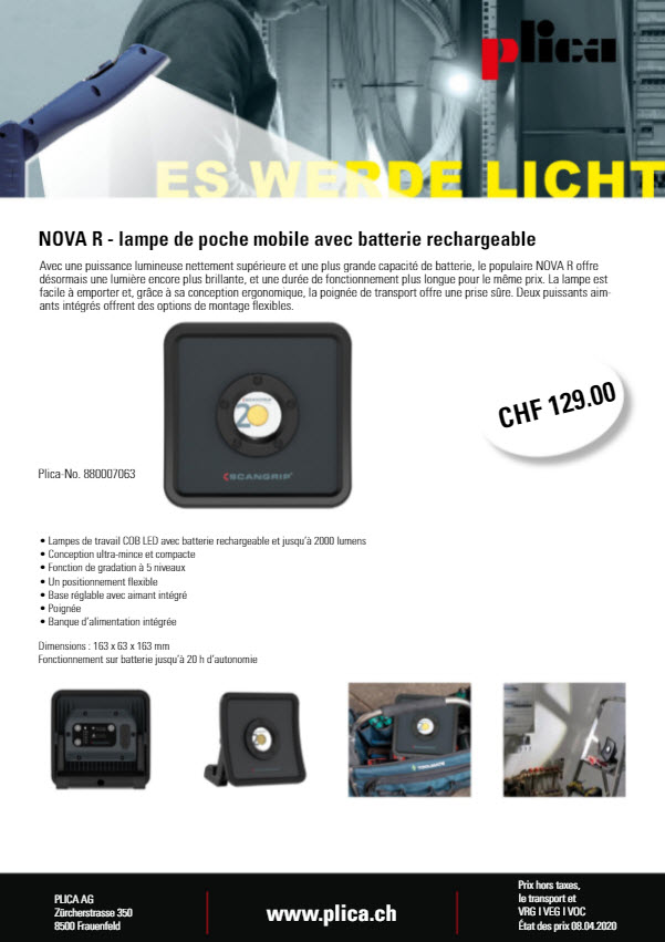 Plica Worklight NovaR Franz